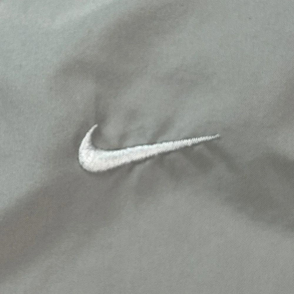 Nike Kids Vintage Full Zip Hooded Windbreaker Jacket Grey Fleece Lined L 12-14